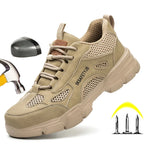 Neue Unisex Sicherheitsschuhe Herren Arbeits-Sneaker Unzerstörbare Sicherheitsstiefel Damen Schuhe Herren Stahlkappenschuhe Sportlicher Stil