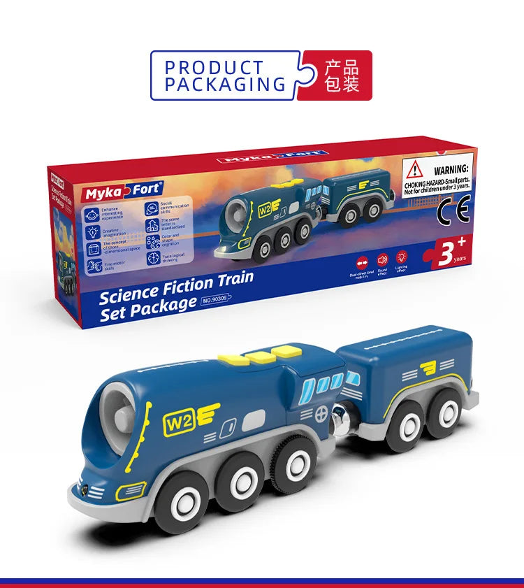 Kinder elektrische Eisenbahn Lokomotive Magnetischer Zug Waggon Diecast Slot Spielzeug Passend für Holzeisenbahn Gleis Spielzeug für Kinder Geschenk