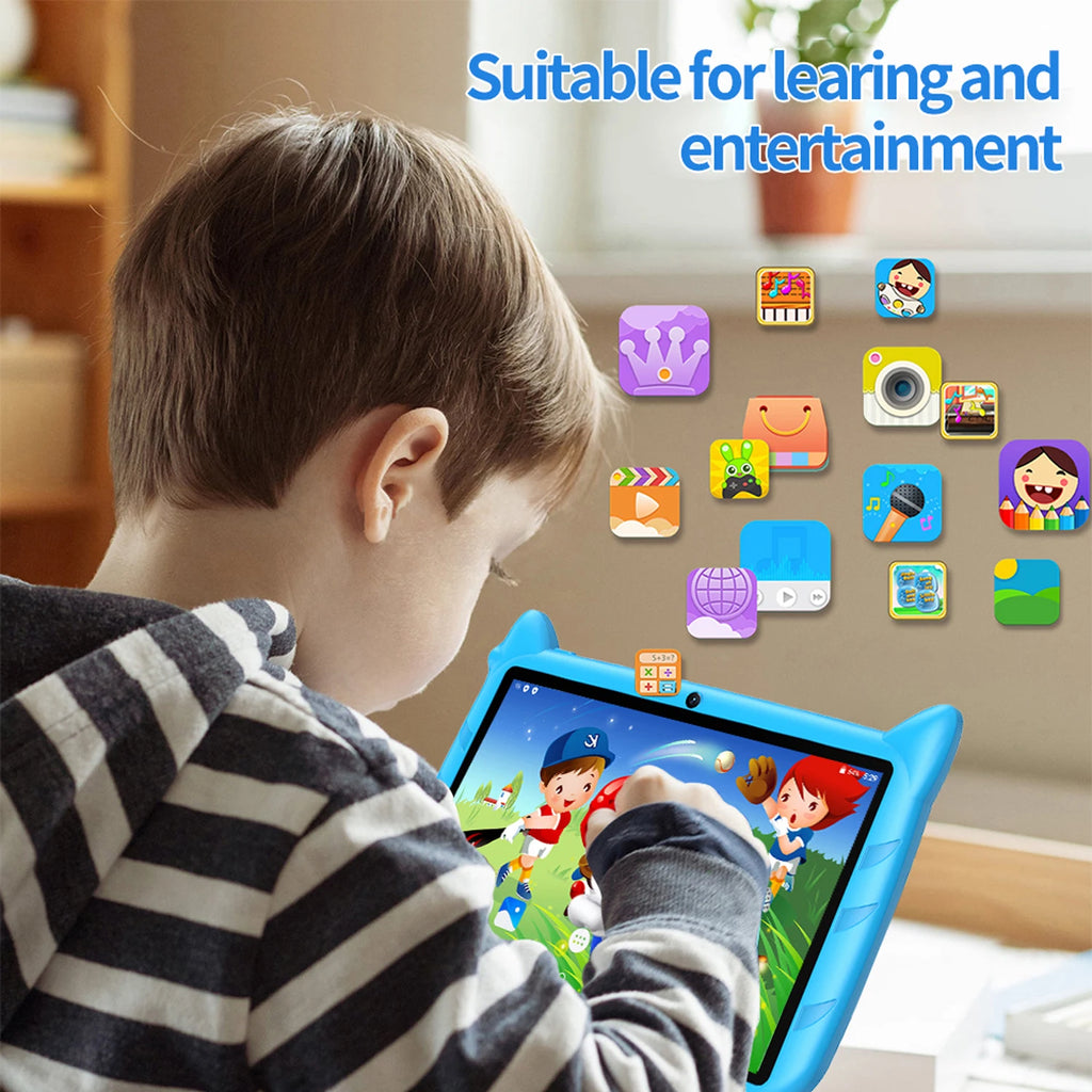 Neue 7 Zoll 5G WiFi Kinder-Tablets Quad Core 4GB RAM 64GB ROM Dual Kameras Android 13.0 Lern-Tablet PC 4000mAh