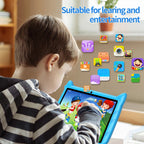 BDF Cartoon-Muster 7 Zoll Kinder-Tablet Quad Core 4GB RAM 64GB ROM Android 13 Google Lernspiele Tablets 4000mAh