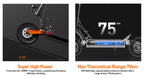 JOYOR S10-S-Z E-Scooter 60V 18Ah Doppelmotor 2000W 10 Zoll Reifen Erwachsenen E-Scooter Schwarz Höchstgeschwindigkeit 65km/h Reichweite 70-85km