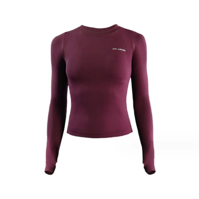 Langarm Yoga Shirts Sport Top Fitness Kleidung für Damen Gym Femme Jersey Mujer Running