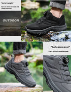 Herren-Outdoor-Sportschuhe für Frühling und Herbst mit drehbarer Schnalle, bequem, rutschfest, Wanderschuhe, große Größen 39–48