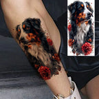 1 Blatt einzigartige Aquarell-Löwe-Tiger-Tier-Temporäre Tattoos langanhaltend wasserdicht Fuchs Eule gefälschter Tattoo-Aufkleber Körperkunst Tattoo
