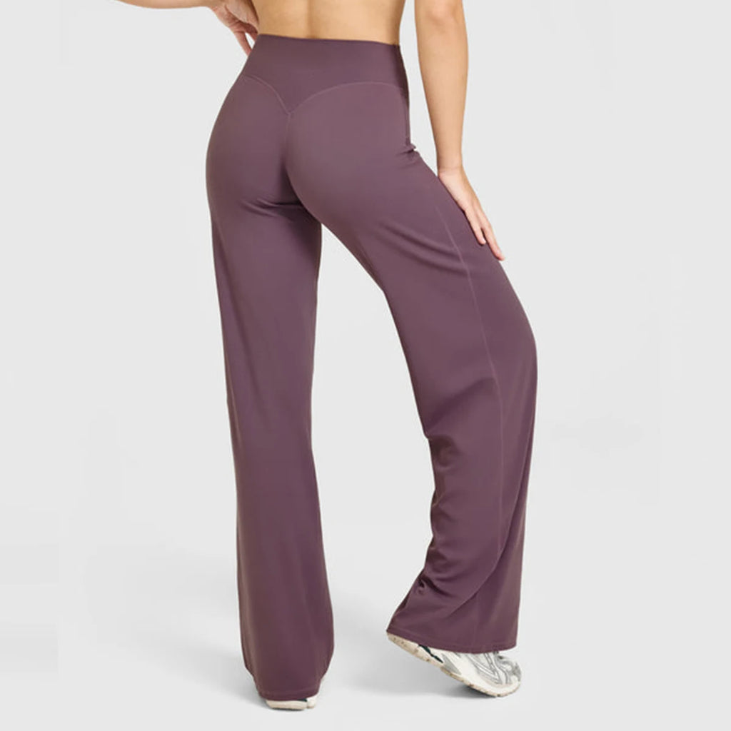 Ausgestellte Leggings Gerade Leg Leggings Damen Weite Hosen Yoga Atmungsaktive Fitness Kleidung Vielseitige Freizeithose