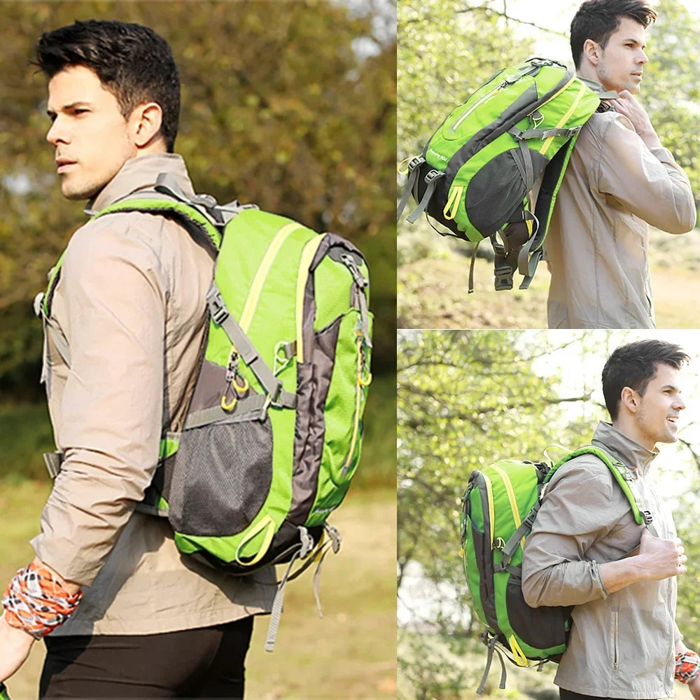 40L Wasserabweisender Reise-Rucksack Camping Wander Laptop Daypack Trekking Klettern Rucksäcke für Herren Damen Wanderausrüstung