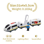 Holz Eisenbahn Lokomotive Magnetische Elektrische Auto Zug Spielzeug Passend für Biro Holz Diecast Slot Schienenbahn Weihnachten Geschenk