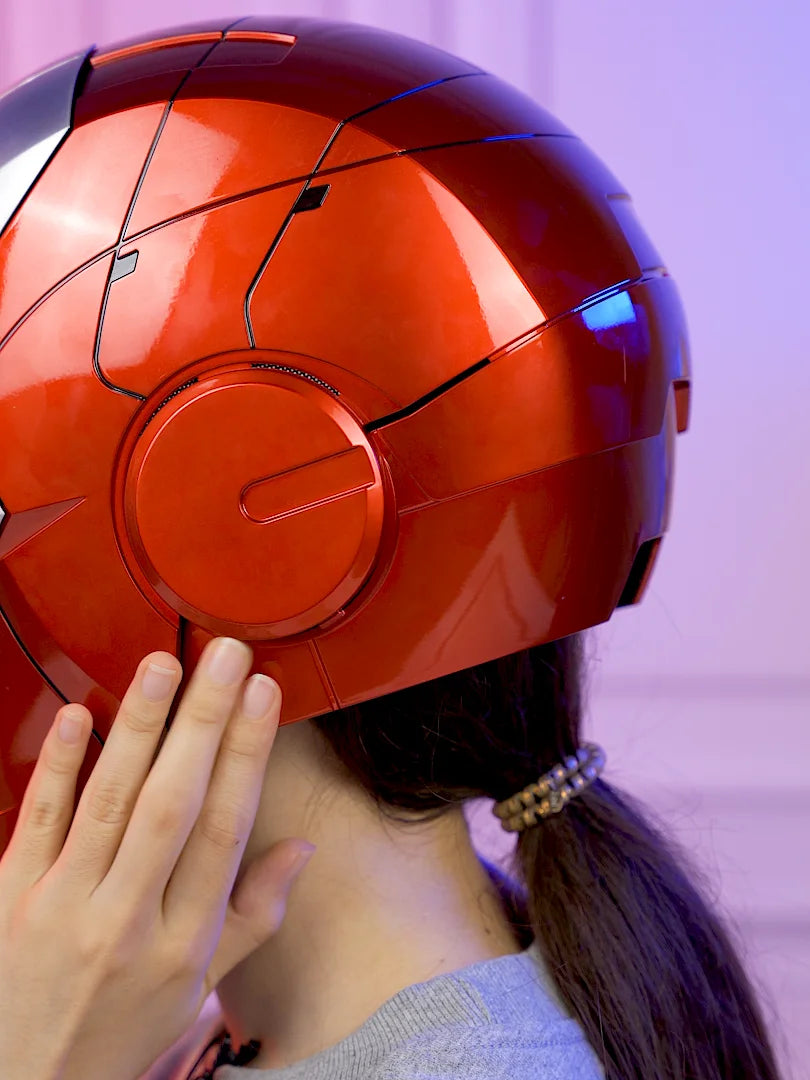 Neuer AutoKing 1:1 Mk5 Iron Man Helm Cosplay Sprachsteuerung Augen mit Licht Modell Spielzeug für Erwachsene Elektrisch tragbar Weihnachtsgeschenk