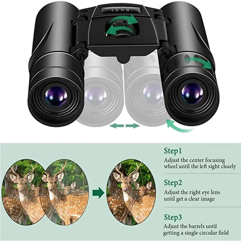 Leistungsstarkes Fern Fernglas Monokular Teleskop Faltbar Tragbar BAK4 FMC Optik Jumelles für Outdoor Camping Jagd Konzert