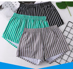 Herrenunterwäsche Boxershorts Gestreifte Lose Shorts Trend Herren Slips 100% Baumwolle Arrow Pants Klassische Basics Hauskleidung Schlafunterhosen