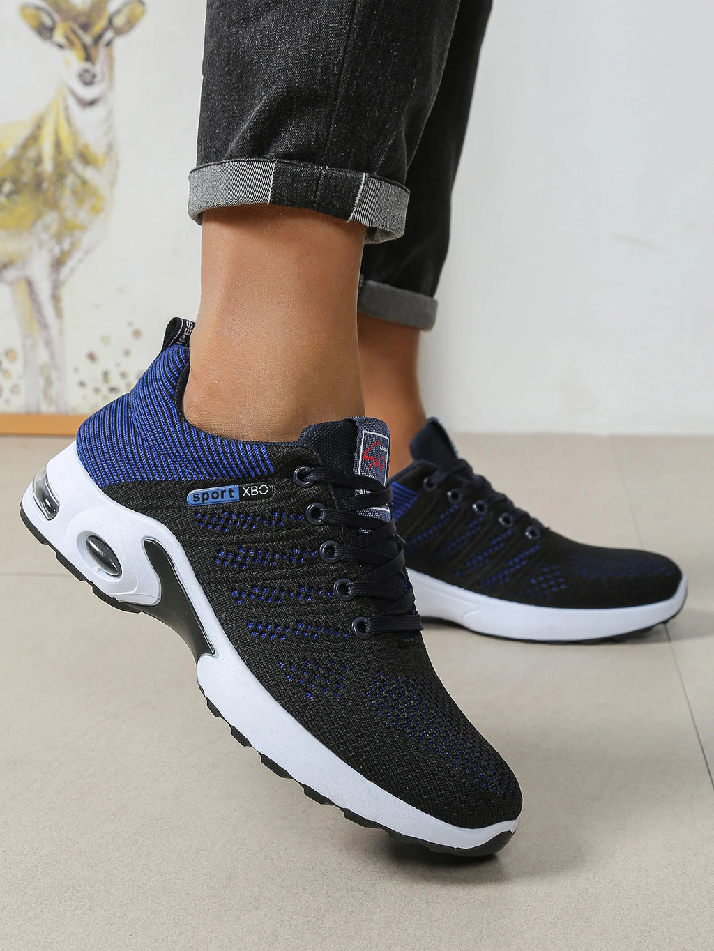 Herrenschuhe Mode Super Atmungsaktive Schnür-Laufschuhe – Rutschfest, langlebig und kissenweich – Herren Mode-Sneaker