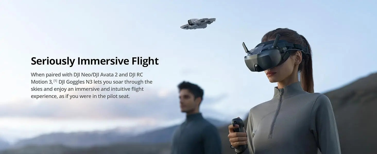 DJI Goggles N3 FPV-Brille 1080p Ultra-Weitbildschirm Immersives Flugerlebnis FPV Drahtlose Streaming-Brille N3