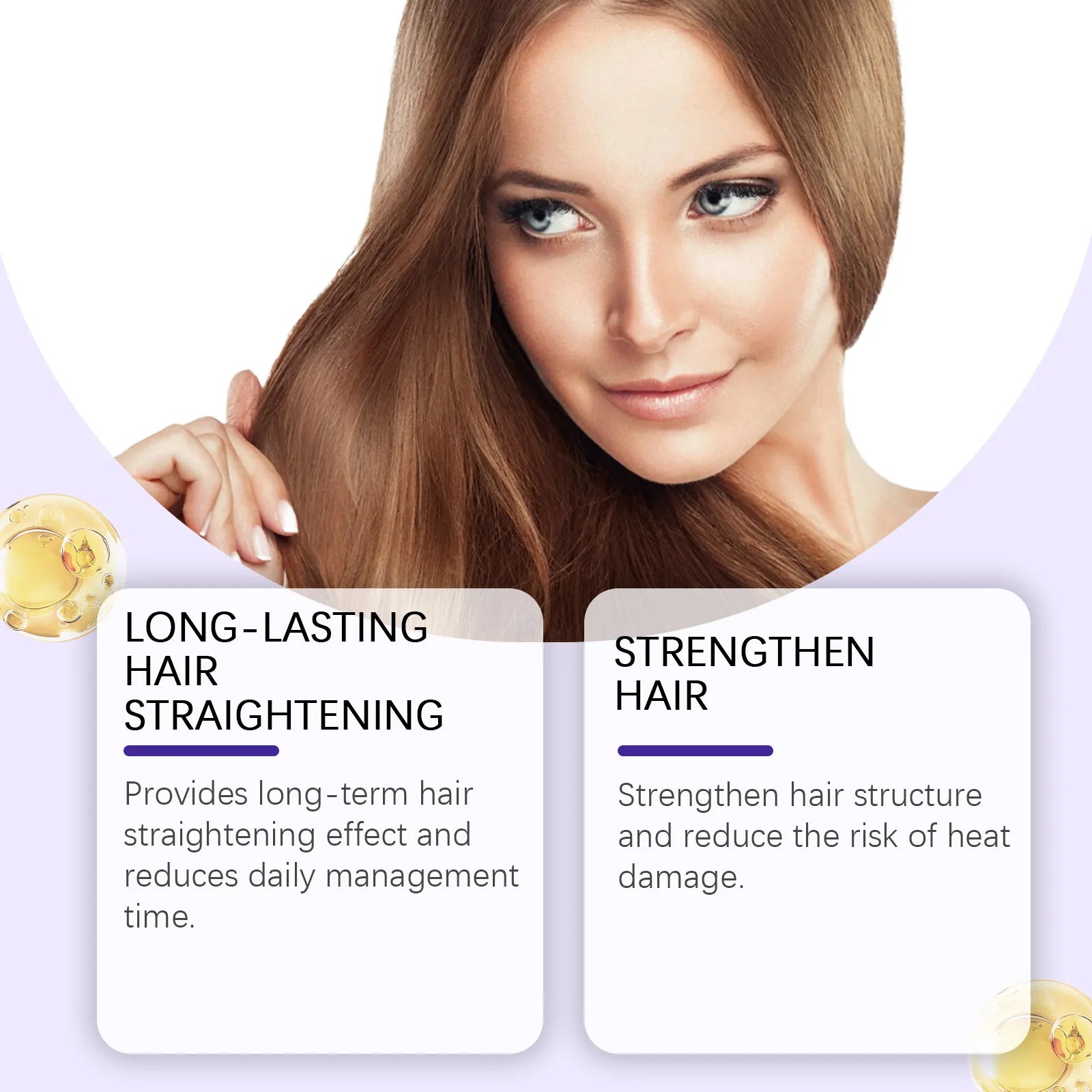 250g Keratin-Glättende Haarmaske Haare wiederherstellen, weicher machen, Glanz verleihen, Glätteisen Tiefenreparatur-Conditioner für trockenes, geschädigtes, krauses Haar