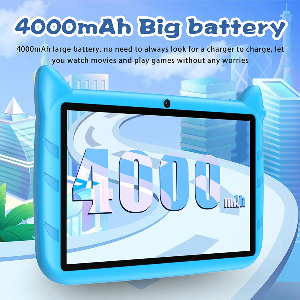 Neue 7 Zoll 5G WiFi Kinder-Tablets Quad Core 4GB RAM 64GB ROM Dual Kameras Android 13.0 Lern-Tablet PC 4000mAh