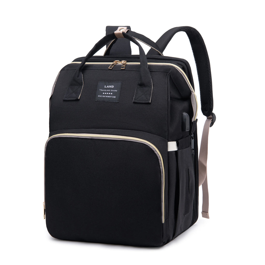 Wickeltasche Leichtgewicht Tragbares Klappbett Großraum-Reise-Maternity-Taschen Baby-Rucksack Weibliche Mama-Ausgehtasche