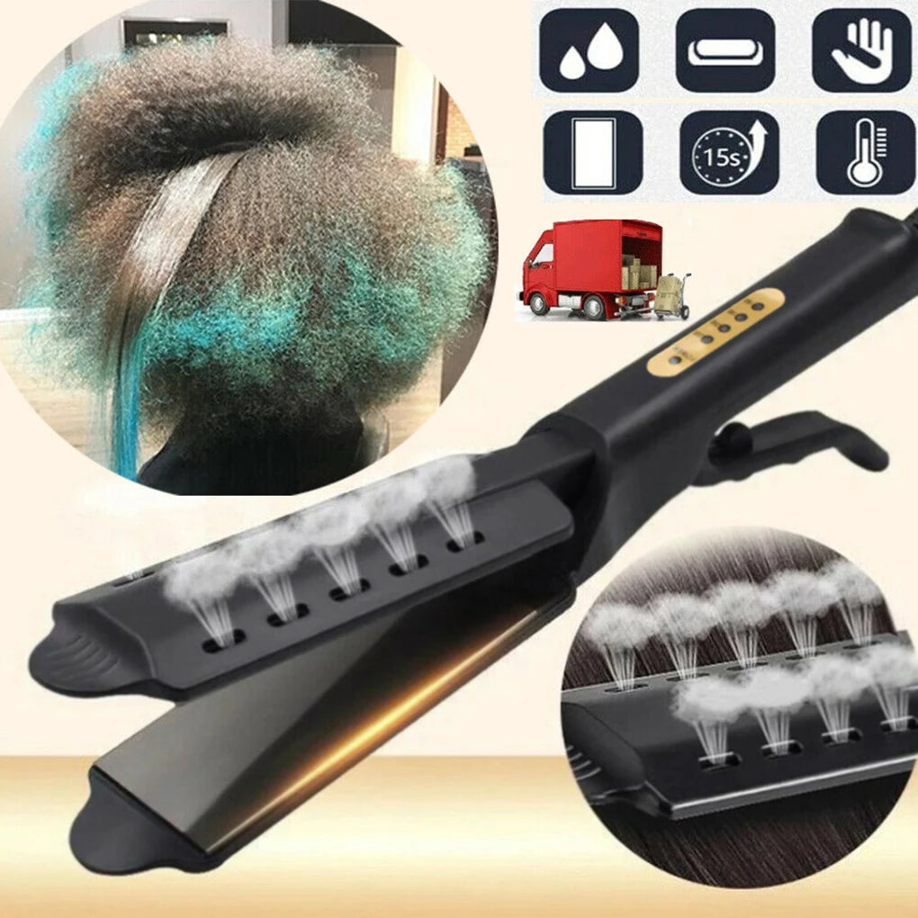Hair Straightener Four-gear Temperature Adjustment Ceramic Tourmaline Ionic Flat Iron Hair Straightener For Women Widen Panel Hauptbild