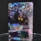 One Piece TCG OPCG Englisch Leaderkarte OP15 Leader-Karten-Set Ruffy Lucy Enel Krieg Rebeca Brook KAMI's Island Textured Foil Karte