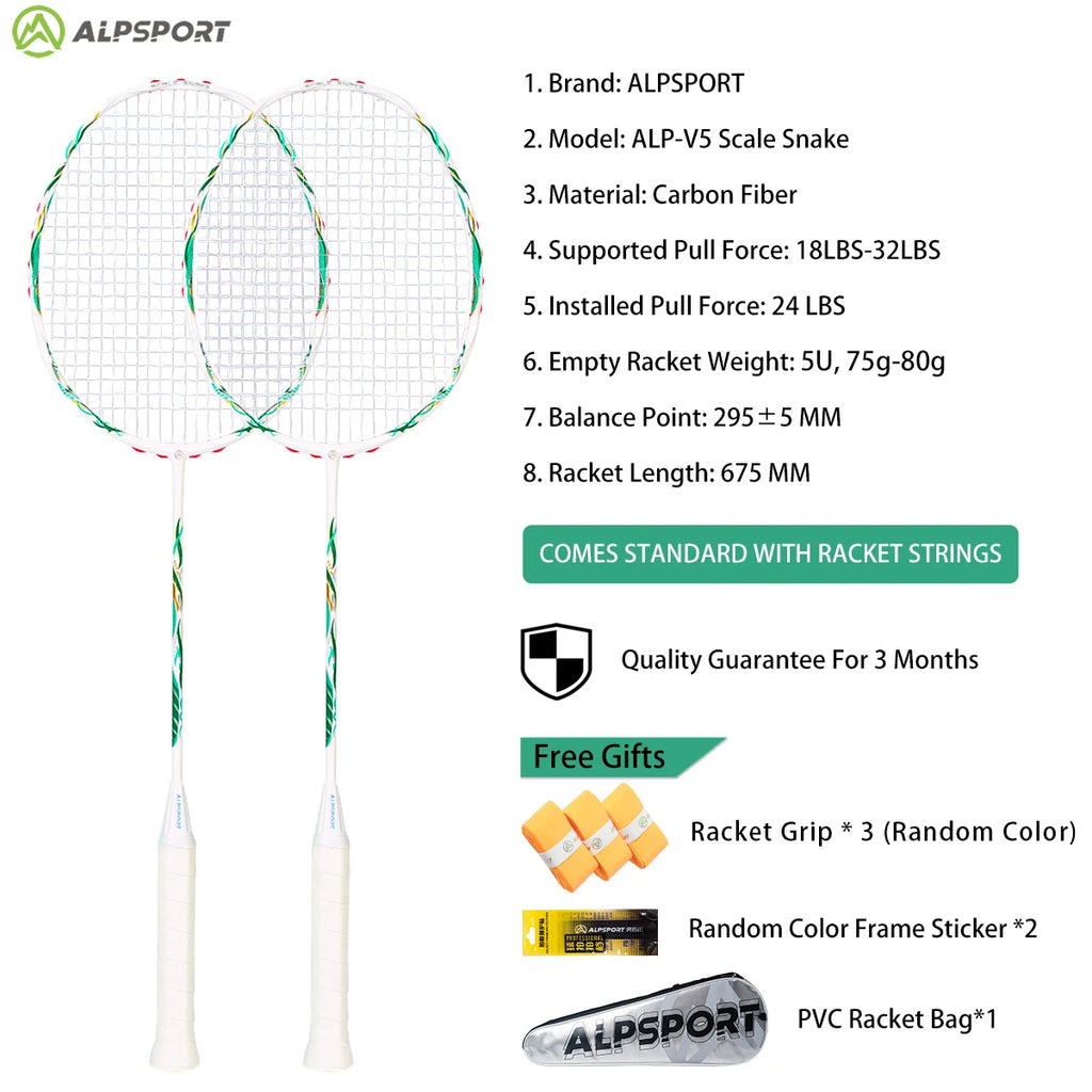 ALP ZJ2.0 Pro 4U 85g 100% Carbonfaser + Titanlegierung Badmintonschläger Ultraleichte Sportausrüstung Schläger Badmintontraining