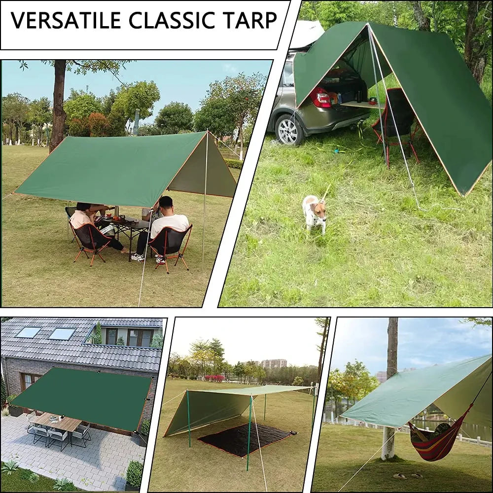 Campingplane Wasserdichtes Zelt Touristenmarkise Schatten Gartenüberdachung Strandsonnenschutz Outdoor Ultraleichter Sonnenschutz Wandern Rucksackreisen