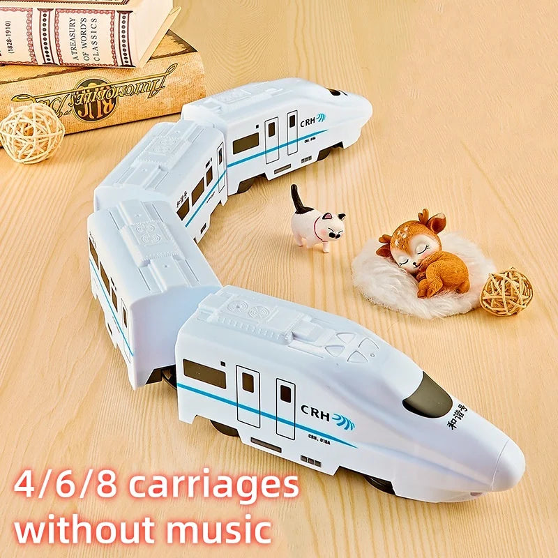 Spielzeug-Elektrozug "Bullet Train" – Batteriebetriebene Aktionslokomotive, Hochgeschwindigkeitsfahrzeug mit Zuggeräusch und Licht, Geschenk für Kinder