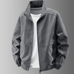 Herren Stehkragenjacke Frühling Atmungsaktiv Leicht Anti-Falten Windjacke Outdoor Sport Freizeit Schnelltrocknende Arbeitsjacken