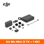 DJI Mic Mini Funkmikrofon (2 Sender + 1 Empfänger) / (1 Sender + 1 Empfänger) mit intelligenter Geräuschunterdrückung und hochwertiger Audioqualität