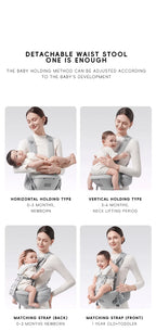 AIBEDILA Baby Carrier Ergonomic Kangaroo Infant Kids Sling Back Front Facing Backpack Wrap Newborn Bag 0-6 Months