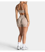 Schnelltrocknende, nahtlose Yoga-Shorts für Damen, hohe Taille, Po-liftend, Bauchkontrolle, Lauf- und Fitnesshose