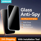 Joyroom 1/2 Stück Anti-Spionage-Glas für iPhone 17 16 15 14 Pro Max Glas für iPhone 17 16 15 14 13 12 Pro Max Blickschutzfolie