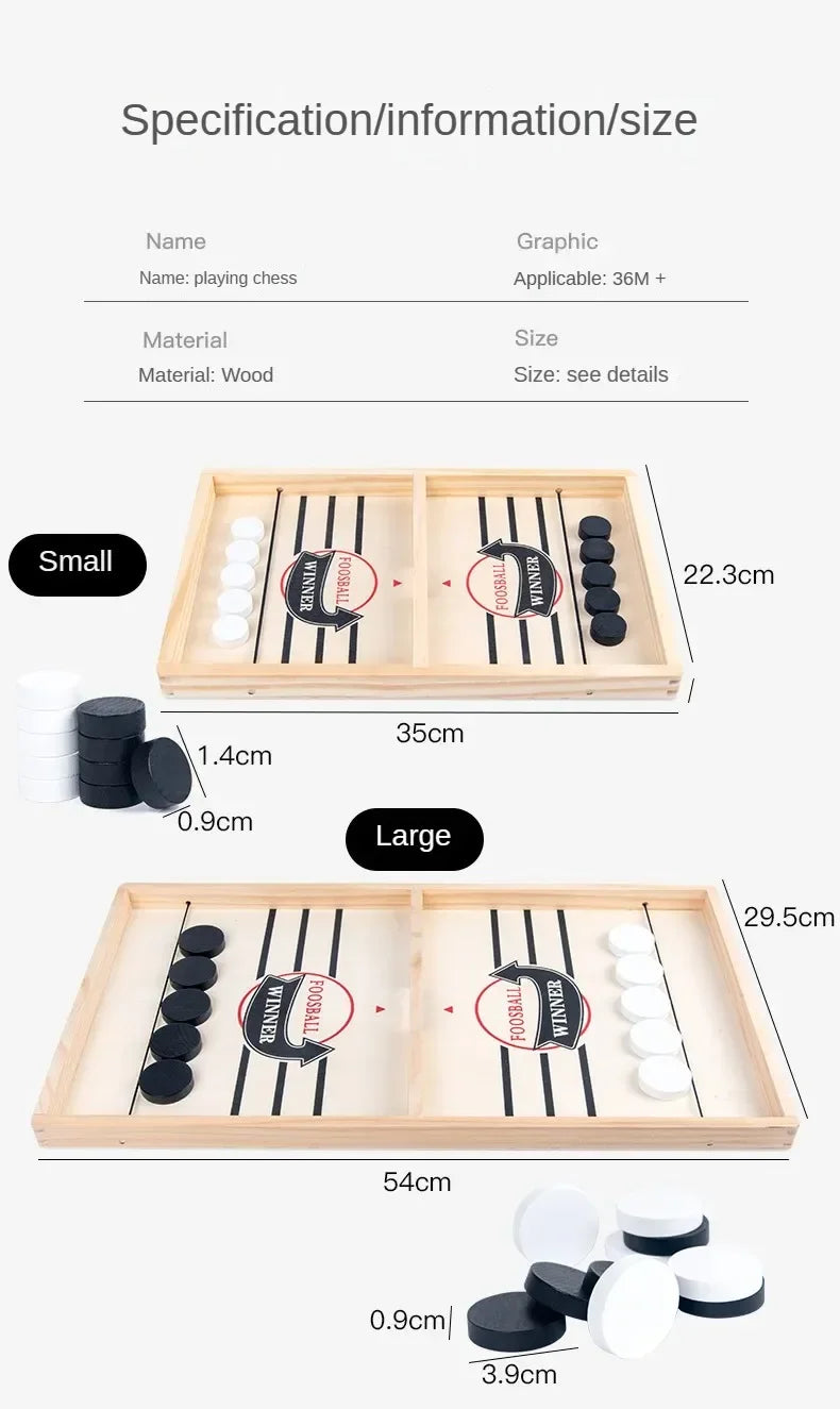 Tischfußball-Gewinner-Spiele Tischhockey-Spiel Katapult-Schach Eltern-Kind-interaktives Spielzeug Schnelles Schleuder-Puck-Brettspielzeug für Kinder