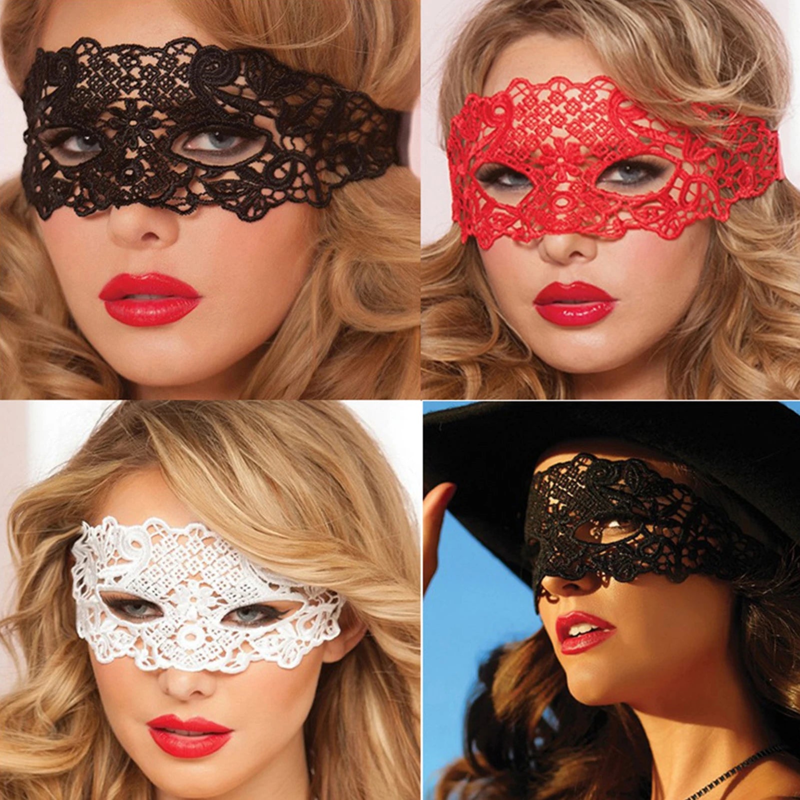 Damen Karnevalsmaske Hohle Spitze Maskerade Gesichtsmaske Prinzessin Abschlussball Party Requisiten Schwarze Augenmaske Halloween Kostüm für Frauen