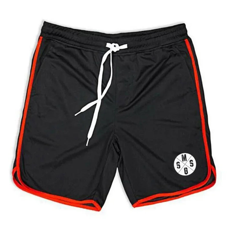 Sommer-Sport-Shorts, atmungsaktiv, Mesh, Herren, Kordelzug, elastische Hose, Lauftraining, Outdoor, Fitness, Jogging, gerade