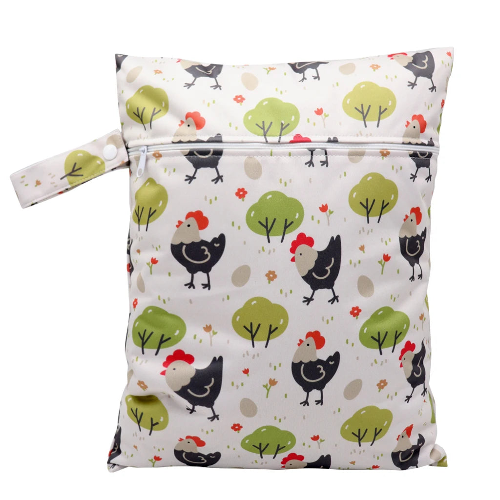 Wasserdichte Wickeltasche Windeltasche Mama Baby Umstandstasche Waschbare Reißverschluss Windel-Organizer Trockenbeutel Reisetragetasche 30x40cm