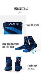 AONIJIE E4846 Sports Long Five-finger Socks Warm and Breathable Terry Socks Suitable for Mountaineering and Cross-country Hiking