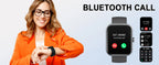 Smartwatch (Anrufe annehmen/tätigen), 1,96" Smartwatch, Fitness-Tracker, Schlafmonitor, Schrittzähler, über 100 Sportmodi, IP68 wasserdicht