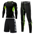 Herren Lauf-Trainingsanzug Fitness Sportbekleidungs-Set Kompressions-Leggings Sportkleidung Gym Enganliegende Jogginghose Rash Guard Lycra