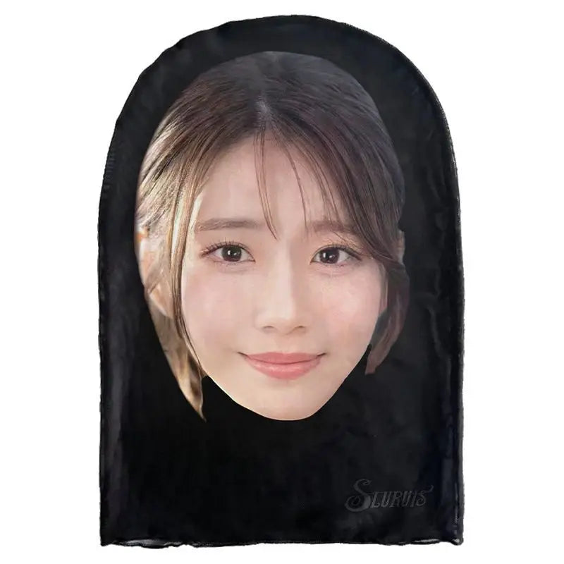 3D realistische japanische weibliche Star-Gesichtsmaske Neuheit Cosplay Kopfbedeckung Atmungsaktive Sturmhaube für Live-Stream Streichparty Halloween