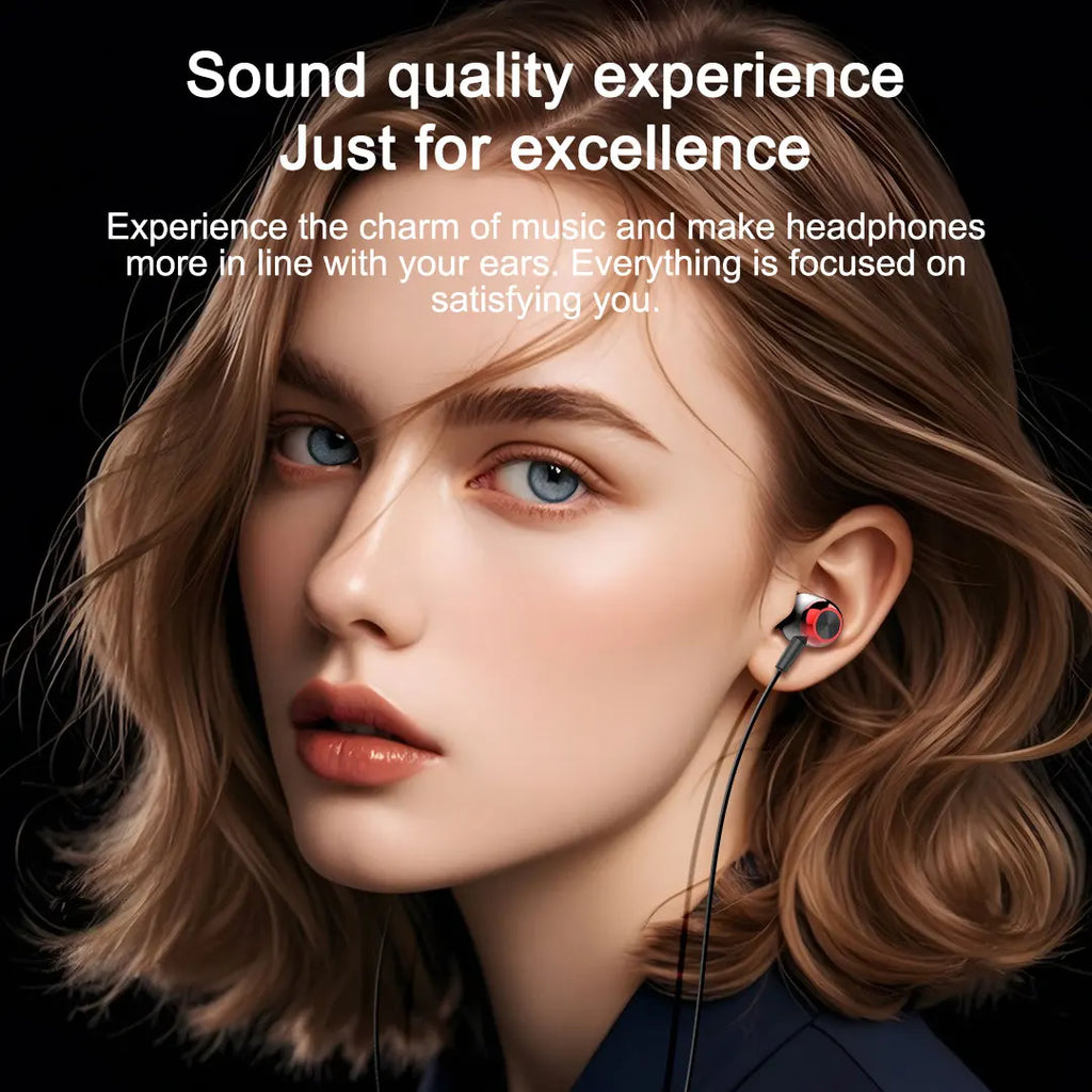 EARDECO TypeC/3.5mm Kabelgebundene Kopfhörer mit Mikrofon Lautstärkeregler Musik-Headset mit Bass Handy-Ohrhörer für Samsung Huawei Xiaomi
