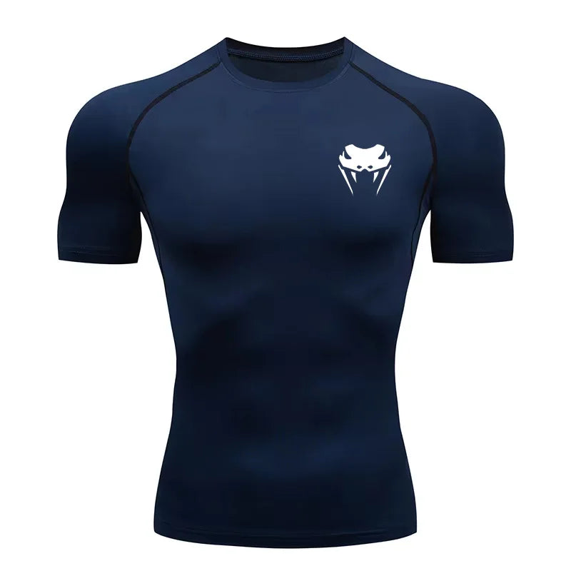 Herren Kompressionsshirt Kurzarm Langarm Schnelltrocknend | Allseason Workout Top für Fitnessstudio Laufen Fitness UV-Schutz