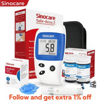 Sinocare Safe Accu2 Blutzuckermessgerät Blutzucker Testkit Diabetes Heim-Glukometer mit 50 Teststreifen oder nur Teststreifen