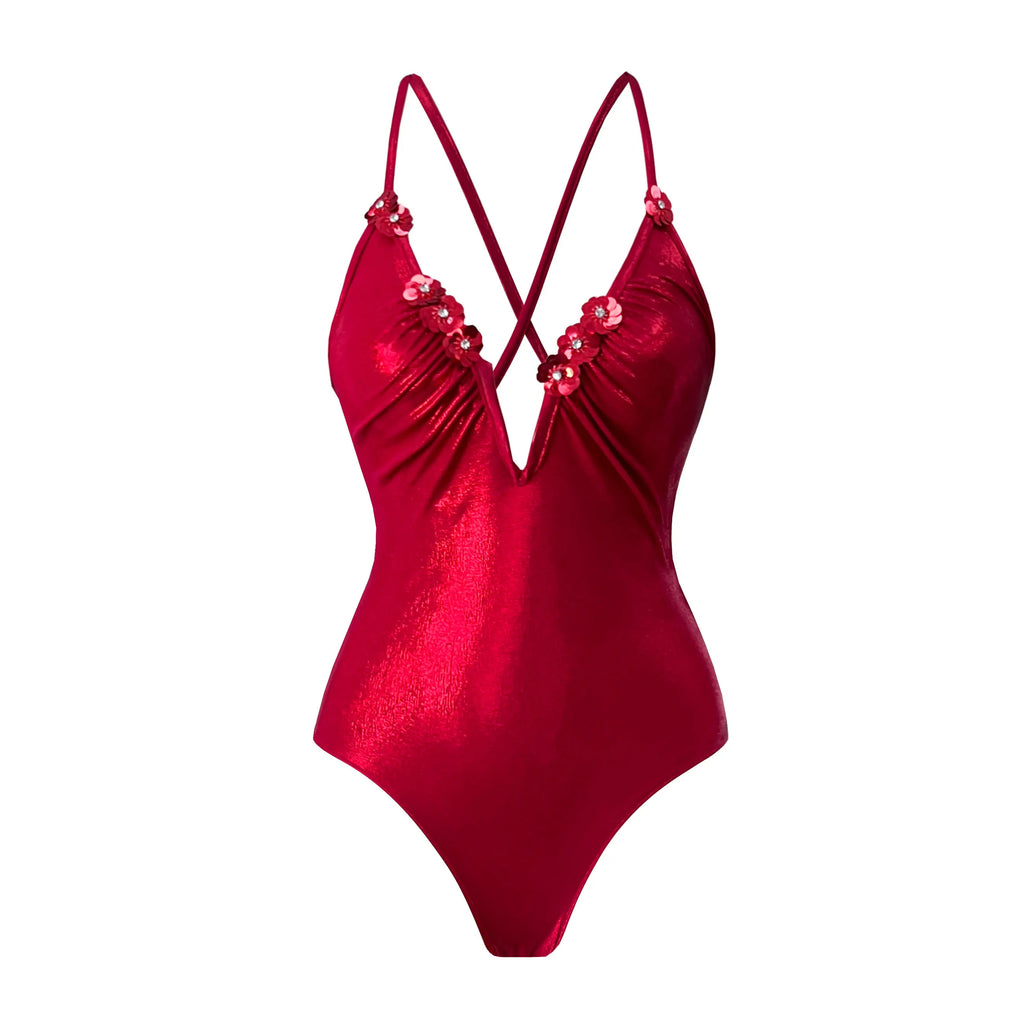2tlg. bedruckter Badeanzug Damen Sexy Bademode Neuer Bikini mit langem Rock Damen Biquini Push Up Badeanzug Body Strandkleidung Strandtuch