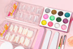 Nagelacrylpulver und Flüssigmonomer Nagelkunstdekoration für Maniküre-Set-Kit Kristall Nagelflitter 3D Nagelspitzen Schnitzwerkzeuge
