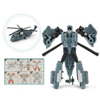Kinder Spielzeug Mini Verwandlungs-Roboter-Kit Spielzeugmodelle 2-in-1 verformtes Auto Spielzeug Roboter Spielzeug für Kinder Geschenk Actionfigur