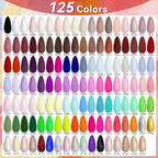 LILYCUTE 6PCS Gel-Nagellack-Set Sommer Neon Nagellack-Gel-Kits für DIY Nagel Semi-Permanenter UV-Lampe Gellack Nagellack-Set