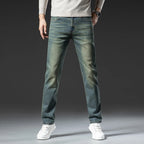 Hochwertige Winterjeans Herren Warme Fleece Verdickte Elastische Denim Hose Fashion Straight Elastische Retro Plüsch Samthose