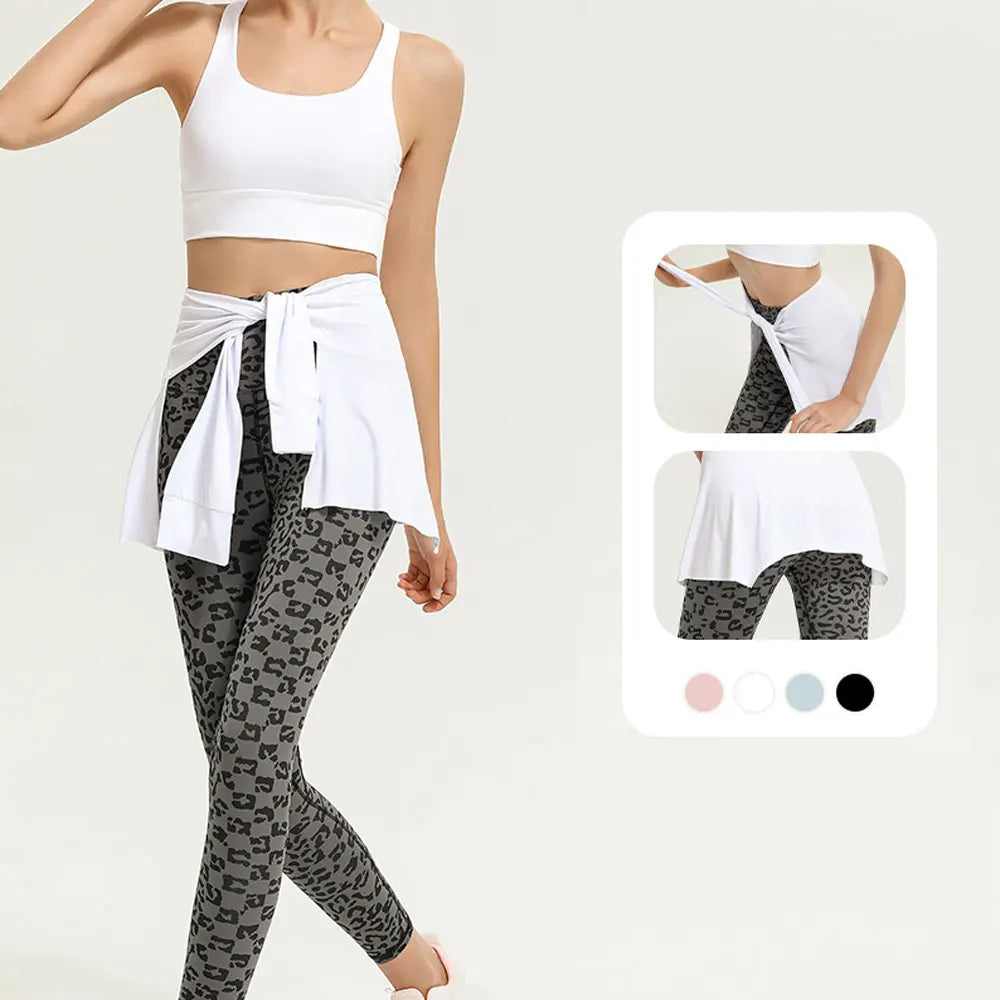 Fitness-Rock, Hüftabdeckung, Workout-Fitness-Bekleidung, Tanz-Ballett-Röcke für Damen, Sport-Yoga-Kleid, kurzer Oberschenkel-Abdeckungsrock