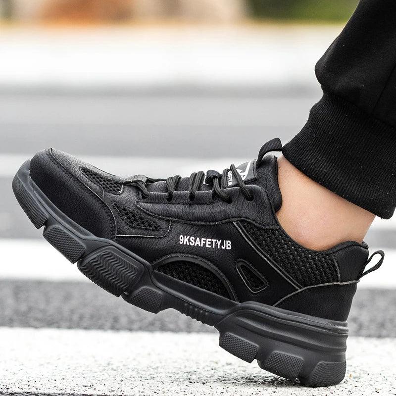 Neue Unisex Sicherheitsschuhe Herren Arbeits-Sneaker Unzerstörbare Sicherheitsstiefel Damen Schuhe Herren Stahlkappenschuhe Sportlicher Stil