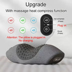 Elektrisches Nackenmassagekissen, zervikales Streckgerät, Heizung, Vibrationsmassage, Rückenextension, orthopädisches Schlafkissen, Stützkissen