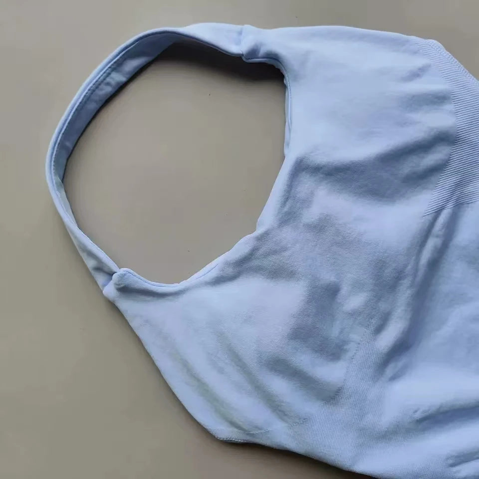 2025 TEVEO Neuer hochfester, elastischer BH, vollständig Neckholder, rückenfrei, Yoga