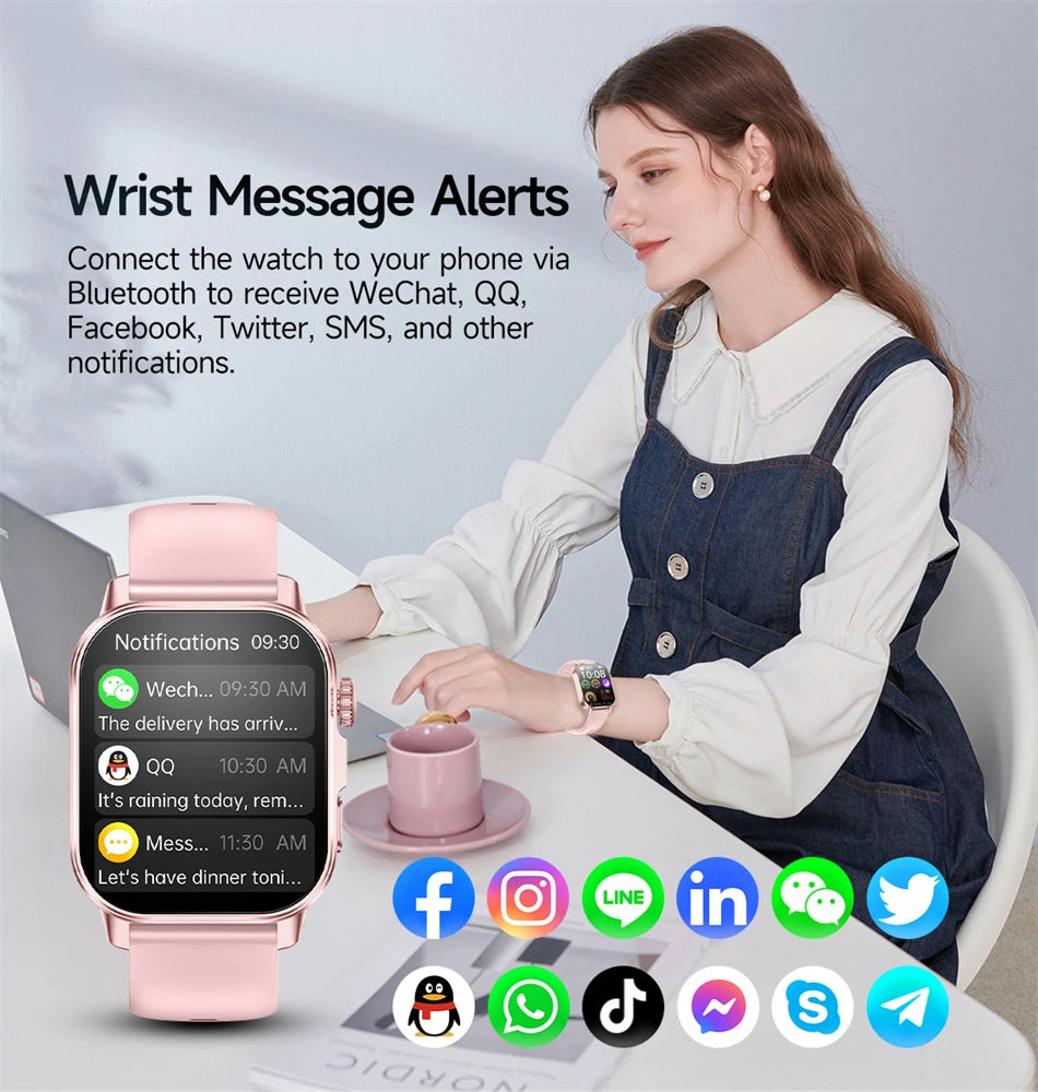 Neue Herren Smartwatch für präzise Gesundheitsdiagnose: EKG, Blutdruck, Blutsauerstoff, Blutfett, Harnsäure, Temperatur, Bluetooth-Anruf
